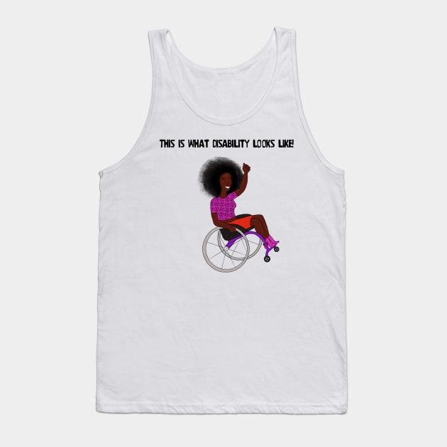 This Is What Disability Looks Like Purple Wheelchair Tank Top by Dissent Clothing